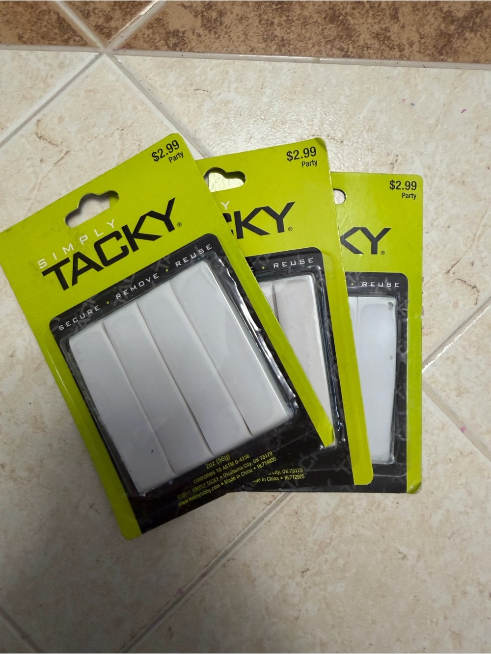 Simply Tacky Reusable Adhesive Tabs - White